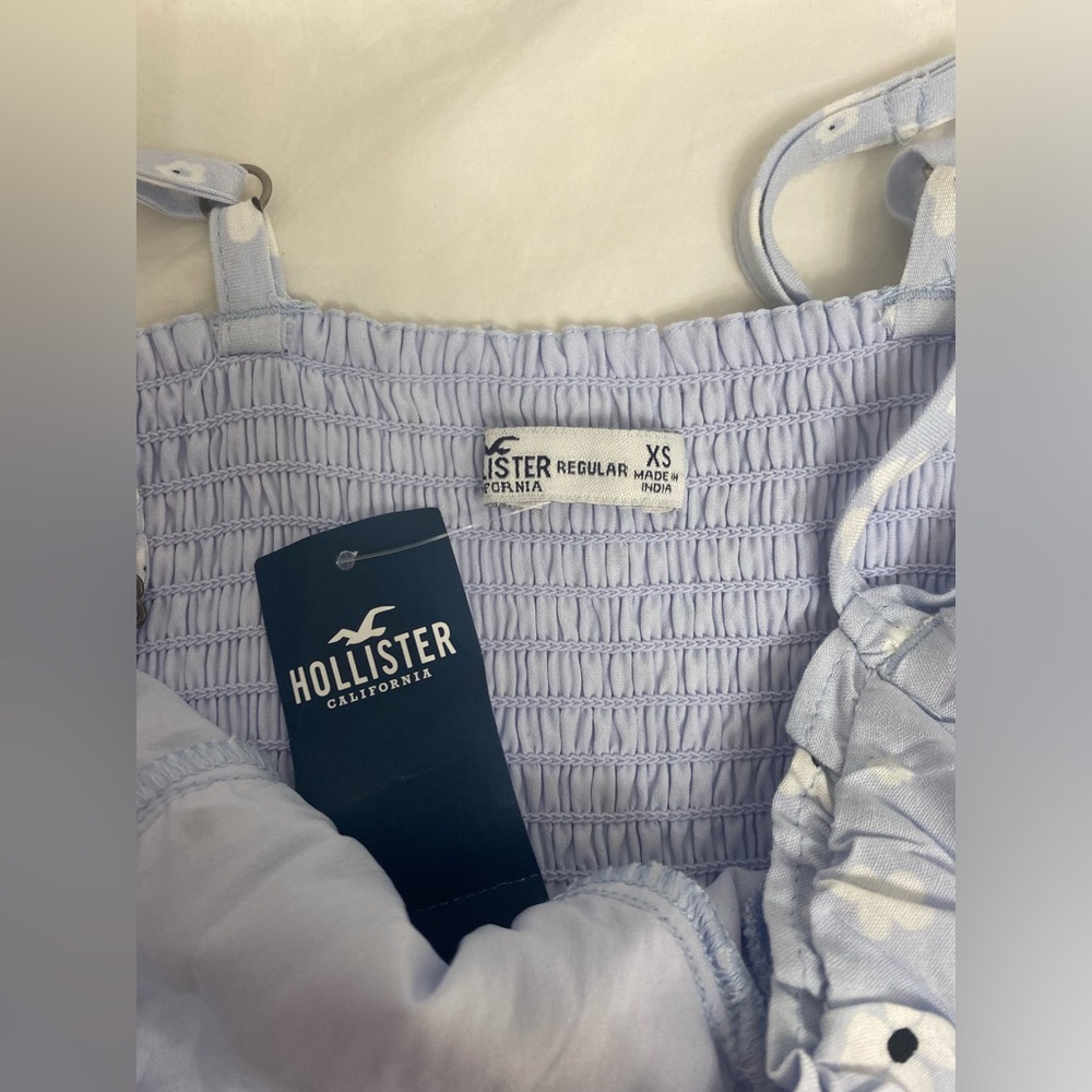 Hollister mini sundress blue with white flowers